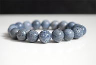 Naturalny KORAL Niebieski kule Kulki gładkie 10mm bransoletka
