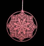 Zawieszka ozdoba na okno szydełkowa 30cm (Z129)