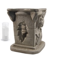 ZNICZ GIPSOWY DEKORACJA NA GRÓB Z ANIOŁKIEM DUŻY FIGURKA NAGROBNA OZDOBA