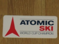 ATOMIC SKI Zdobywca Pucharu Świata naklejka z PRL