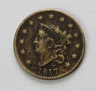 One Cent USA Liberty Dime 1817 r