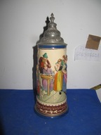 -OBNIŻKA- Przesliczny Stary kufel-0,5L ok, 1900-r- 38-