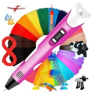 DŁUGOPIS 3D Dla Dzieci DRUKARKA 3 D PEN Zestaw i WKŁADY PLA 110 METRÓW