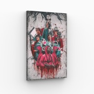 Obraz na płótnie 40x70 Squid Game serial Netflix plakat | Pomysł na prezent