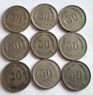 moneta Finlandia przedwojenna 50 pennia CuNi 1921 - 1940