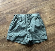 Zielone przewiewne krótkie spodenki pas na gumce