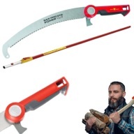 PIŁA DO GAŁĘZI TELESKOPOWA RĘCZNA Z TRZONKIEM 5,5M SOLIDNA Z HAKIEM OSTRA