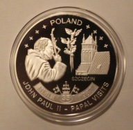 PAPIEŻ JAN PAWEŁ II 35 PIELGRZYMKA POLSKA SZCZECIN, UGANDA 2006, SREBRZONA