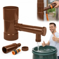 ZBIERACZ WODY DESZCZWEJ DESZCZÓWKI RURA NA RYNNE Z ZAWOREM 100MM ŁAPACZ