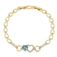 79740 BRANSOLETKA 18K POZŁACANA 19-17 CM 10 MM SAPPHIRE LIGHT Swarovski