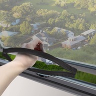 Moskitiera okienna z zamkiem błyskawicznym(2 sztuki, czarny), 150cm x 180cm