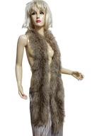 SZAL futrzany długi z naturalnego futra jenota