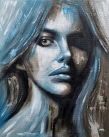 Obraz akrylowy ręcznie malowany "Ona"