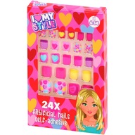 TIPSY SZTUCZNE PAZNOKCIE DLA DZIECI Samoprzylepne 24 szt.