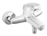 Bateria wannowo-prysznicowa jednouchwytowa ścienna Ferro One srebrny