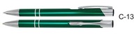 Długopisy , długopis COSMO do grawerowania laserem C. ZIELONY C-13 50 szt