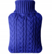 DUŻY TERMOFOR NA WODE GUMOWY W POKROWCU OGRZEWACZ NA ZIMĘ 2L