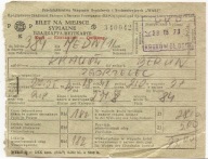 BILET KOLEJOWY NA MIEJSCE SYPIALNE -KRAKÓW -BERLIN -1973 rok