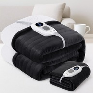 Koc elektryczny Warmrest 130×160 cm flanelowy 6 poziomów grzania LED