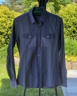 C Koszula Next sport turystyka popiel granat subtelne paski krata kieszenie