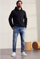 Solidne spodnie męskie jeans TAPERED FIT 52/L pas 90, dł.108