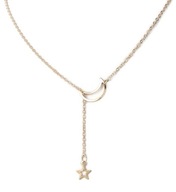 Naszyjnik Krawatka Księżyc i Gwiazda