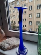 Wazon kalia szkło kobaltowe wys. ok. 30 cm