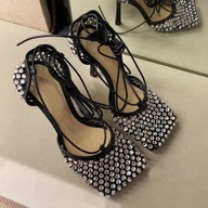 Buty damskie sandały gladiatorki wiązane 36 wesele