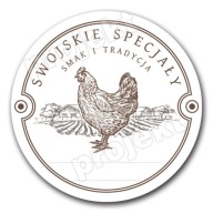 Naklejki na słoiki przetwory 24sz 5x5cm kura, kurczak, drób