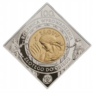 1 zł 100. rocznica wprowadzenia złotego do obiegu - klipa NBP - 2024