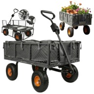 WÓZEK TRANSPORTOWY OGRODOWY NARZĘDZIOWY PLATFORMA PRZYCZEPKA TACZKA 400KG