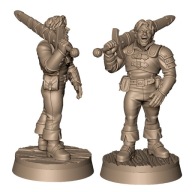 Fantasy Tavern Human Warrior Człowiek Wojownik RPG Druk 3D