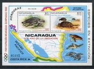 **80 Nicaragua Bl.114 = 45E - żółwie - OLIMPIADA 1980