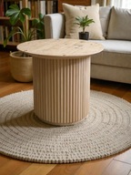 OKRĄGŁY DĘBOWY STOLIK KAWOWY