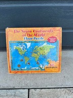 Puzzle układanka 60 elementów 7 kontynentów świata mapa świata