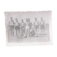 Zdjęcie: letni wypoczynek, żołnierze niemieccy i włoscy, ok. Łodzi, lata 40