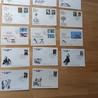 Koperty okolicznościowe że znaczkami 63 sztuki w klaserze