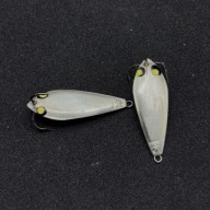 R. Hyrycz - błystki podlodowe pionowe - srebrne z oczami - 30mm