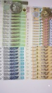 50,100,200,500zł banknoty do zabawy i nauki zestaw