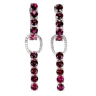 GRANATY RHODOLITE KOLCZYKI