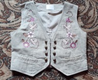 NAF NAF - sztruksowa kamizelka dziewczęca 152 158