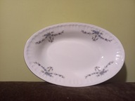 BOGUCICE OWALNA PATERA PÓŁMISEK RELIEFY STARA PORCELANA VINTAGE PRL 23x15cm