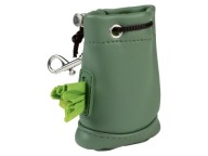 ZOOFARI dozownik na woreczki ETUI zielone skórzane brelok NOWY