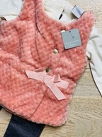 Tahari Baby zestaw 3 częściowy jegginsy bluzka gładka biała kamizelka 86 cm