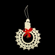 Zawieszka ozdoba szydełkowa na choinkę 12x10cm (Z205)