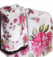 Ipekoz**Delikatna Chusta unikat! Szydełko Fuksja**Indyjska w kwiaty