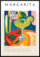 A2 PLAKAT OBRAZ DO KUCHNI JADALNI RESTAURACJI DRINK MARGARITA PRZEPIS