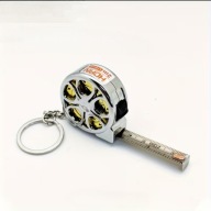 MIARKA MIARA ZWIJANA 2m BRELOK FELGA ZŁOTA PREZENT