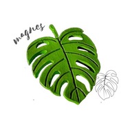 RĘCZNIE ROBIONY MAGNES NA LODÓWKĘ MINI MONSTERA ROŚLINA SHELFLAND