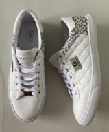 GUESS białe buty sportowe sneakersy tenisówki srebrne i szare logo 40,5-41